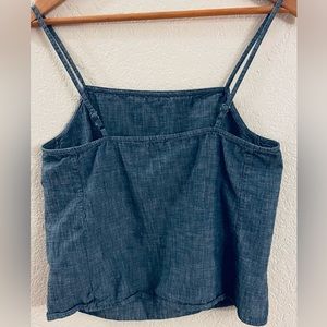 Gap | chambray tank | size Medium | crop Top |